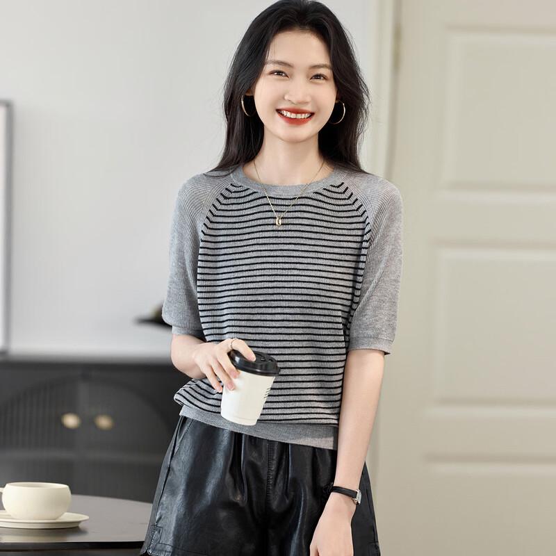 Srcr Women s Retro Striped Knit Mid-Sleeve Top L
Srcr Women s Retro Striped Knit Mid-Sleeve Top L