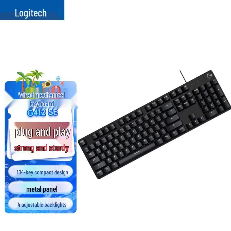 Logitech G412 Mechanical Gaming Keyboard
Logitech G412 Mechanical Gaming Keyboard