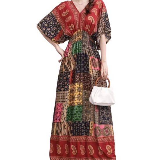 2024 Женское длинное платье весна-лето в богемном стиле с короткими рукавами и V-образным вырезом Дышащие винтажные качели с тонкой талией Пляжное платье-миди Отпускная женская одежда L красный
2024 Женское длинное платье весна-лето в богемном стиле с короткими рукавами и V-образным вырезом Дышащие винтажные качели с тонкой талией Пляжное платье-миди Отпускная женская одежда L красный