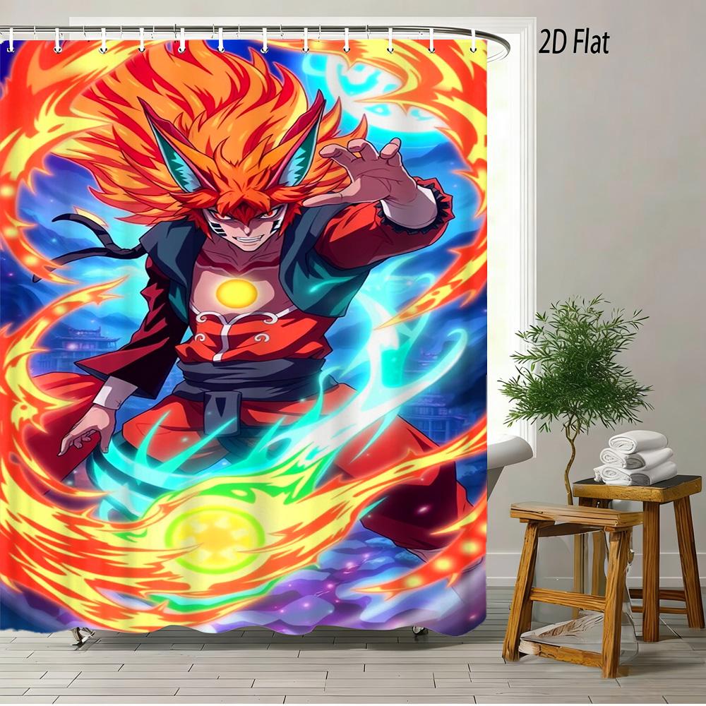 2D Flat Anime Fox Ninja Fire Chakra Shower Curtain Waterproof Bathroom Decor W60H190(CM)-1 Pcs
2D Flat Anime Fox Ninja Fire Chakra Shower Curtain Waterproof Bathroom Decor W60H190(CM)-1 Pcs