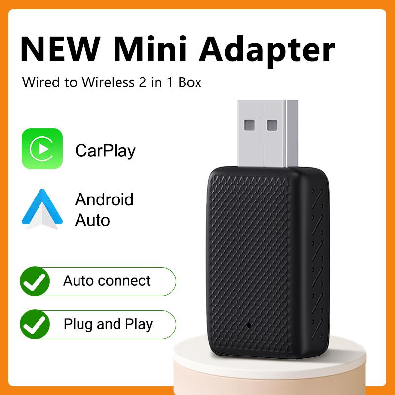 НОВЫЙ Mini 2 в 1 Проводной и беспроводной адаптер CarPlay и Android Auto Скорость передачи данных Plug and Play Модный и портативный
НОВЫЙ Mini 2 в 1 Проводной и беспроводной адаптер CarPlay и Android Auto Скорость передачи данных Plug and Play Модный и портативный