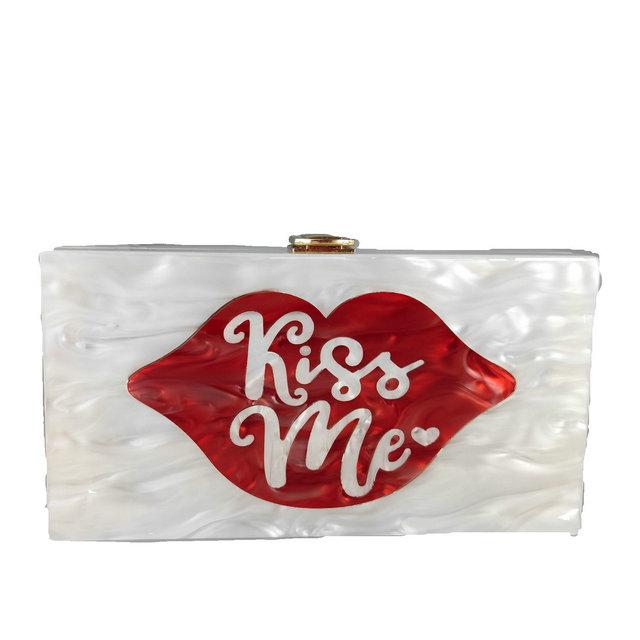 Boutique De FGG Kiss Me Women Black Acrylic Clutch Purse Evening Handbags Party Dinner Prom Daily Clutches Chain Shoulder Bags Mini Clutch
Boutique De FGG Kiss Me Women Black Acrylic Clutch Purse Evening Handbags Party Dinner Prom Daily Clutches Chain Shoulder Bags Mini Clutch