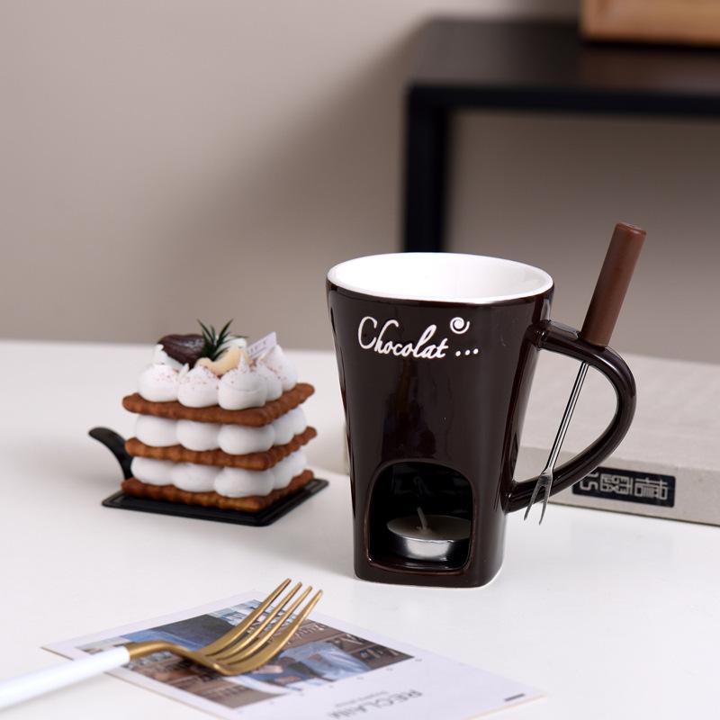 Ceramic Chocolate Melting Pot Cheese Heating Cup with Fork, Industrial Mug Suitable for Outdoor Weddings Parties Gifts Birthdays 130ml коричневий
Ceramic Chocolate Melting Pot Cheese Heating Cup with Fork, Industrial Mug Suitable for Outdoor Weddings Parties Gifts Birthdays 130ml коричневий