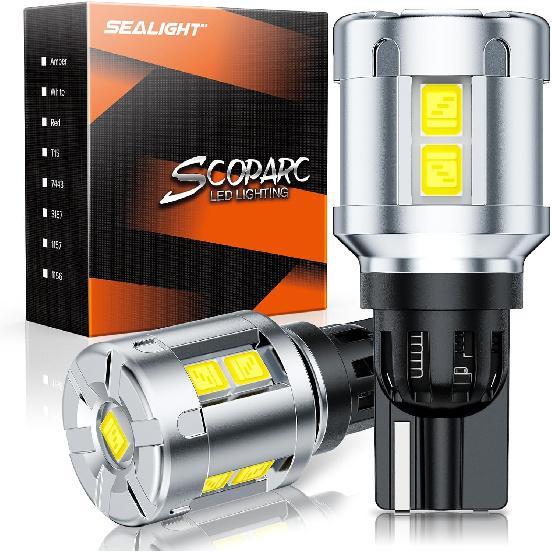 SEALIGHT 912 921 LED Bulbs Reverse Lights 6500K White, 600% Brighter T15 LED Backup Light Bulb for 906 904 922 W16W Super Bright Canbus Error Free
SEALIGHT 912 921 LED Bulbs Reverse Lights 6500K White, 600% Brighter T15 LED Backup Light Bulb for 906 904 922 W16W Super Bright Canbus Error Free