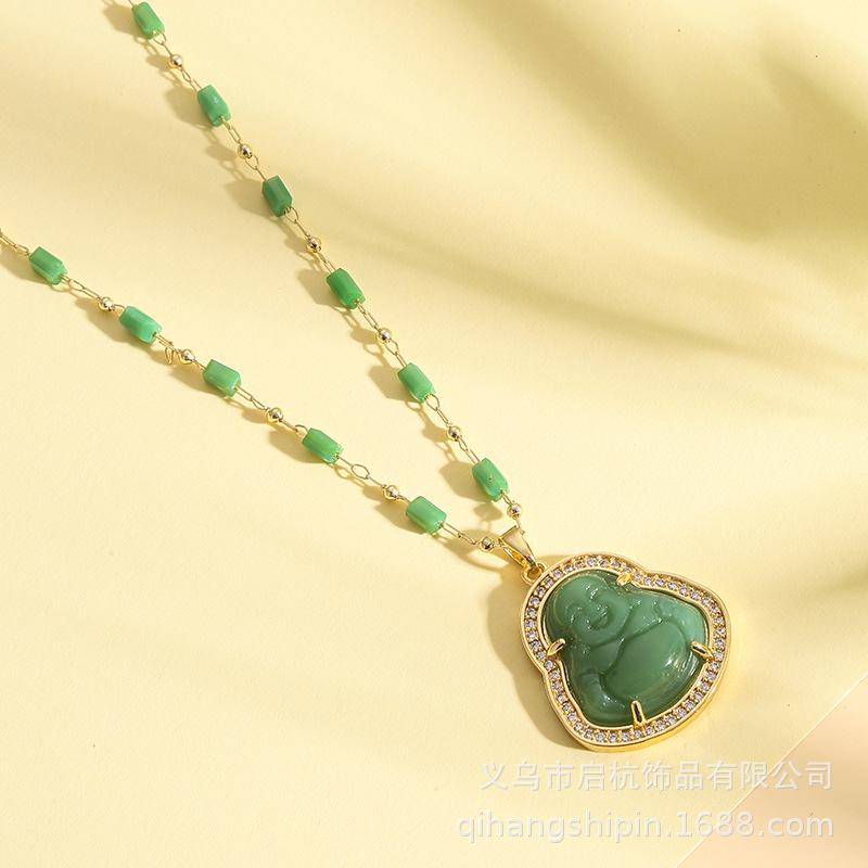 Maitreya Buddha Necklace Retro Court Ethnic Style National Tide Men S And Women S Accessories
Maitreya Buddha Necklace Retro Court Ethnic Style National Tide Men S And Women S Accessories