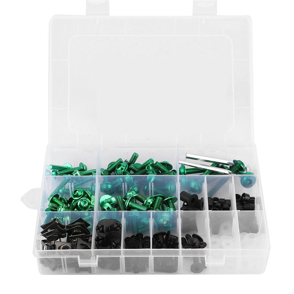 Universal Motorcycle Fasteners Kit Fairing Bolt Box Clamping Screws Nuts Fit for Yamaha Green
Universal Motorcycle Fasteners Kit Fairing Bolt Box Clamping Screws Nuts Fit for Yamaha Green