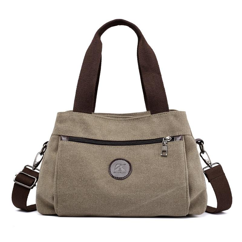 Canvas Womens Shoulder Bag With Durable Seams For Daily Commuting Khaki
Canvas Womens Shoulder Bag With Durable Seams For Daily Commuting Khaki