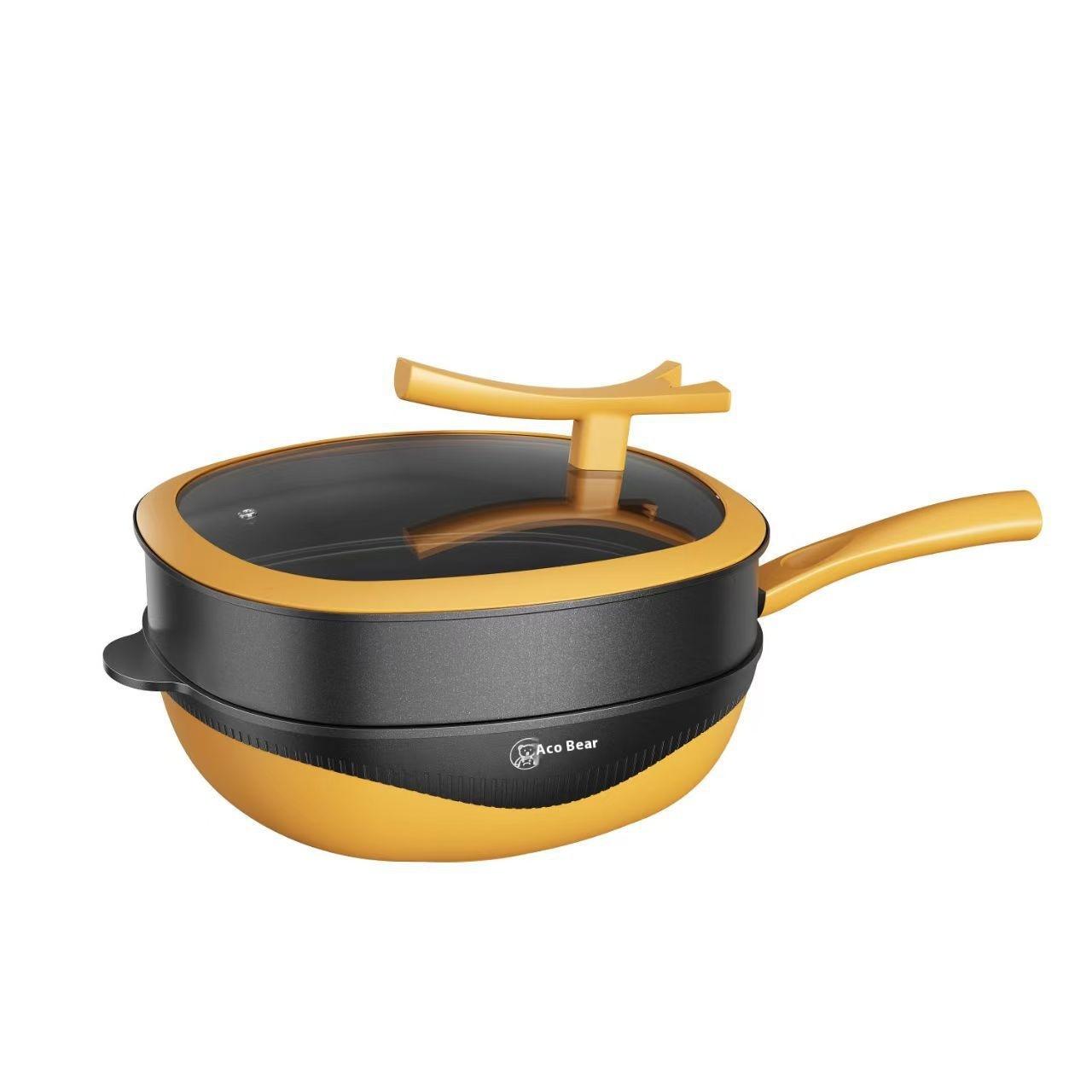 German Titanium Coated Fume-Free Flat Bottom Square Pan Multi-Functional Non-Stick Cookware for Frying Stir-Frying Dual-Purpose 32cm помаранчевий
German Titanium Coated Fume-Free Flat Bottom Square Pan Multi-Functional Non-Stick Cookware for Frying Stir-Frying Dual-Purpose 32cm помаранчевий