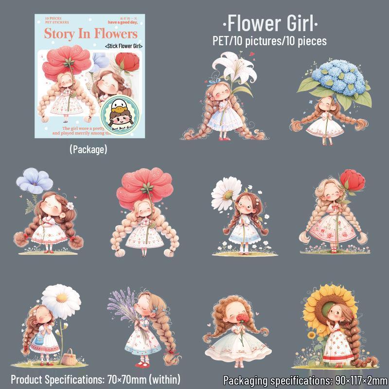 Beautiful Day Stickers: Flower Bush Series - Cartoon Girl DIY Journal Decoration
Beautiful Day Stickers: Flower Bush Series - Cartoon Girl DIY Journal Decoration