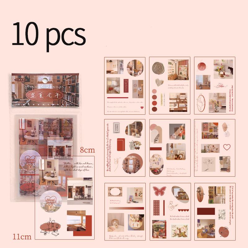 10 Sheets INS Beautiful scenery Stickers aesthetic Adhesive Diy Decorative Scrapbooking material hand made Junk Journal
10 Sheets INS Beautiful scenery Stickers aesthetic Adhesive Diy Decorative Scrapbooking material hand made Junk Journal