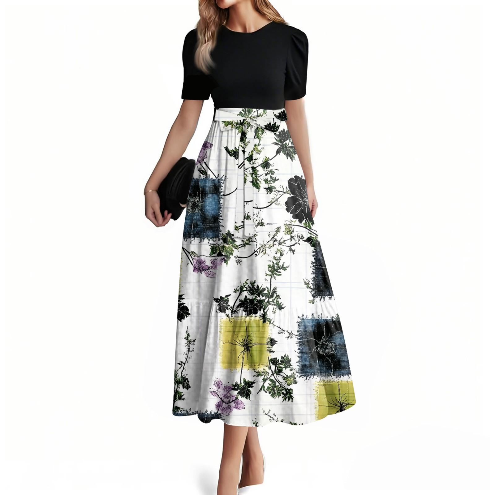 Женское модное повседневное платье с коротким рукавом и круглым вырезом, элегантное, темпераментное XXL белый
Женское модное повседневное платье с коротким рукавом и круглым вырезом, элегантное, темпераментное XXL белый