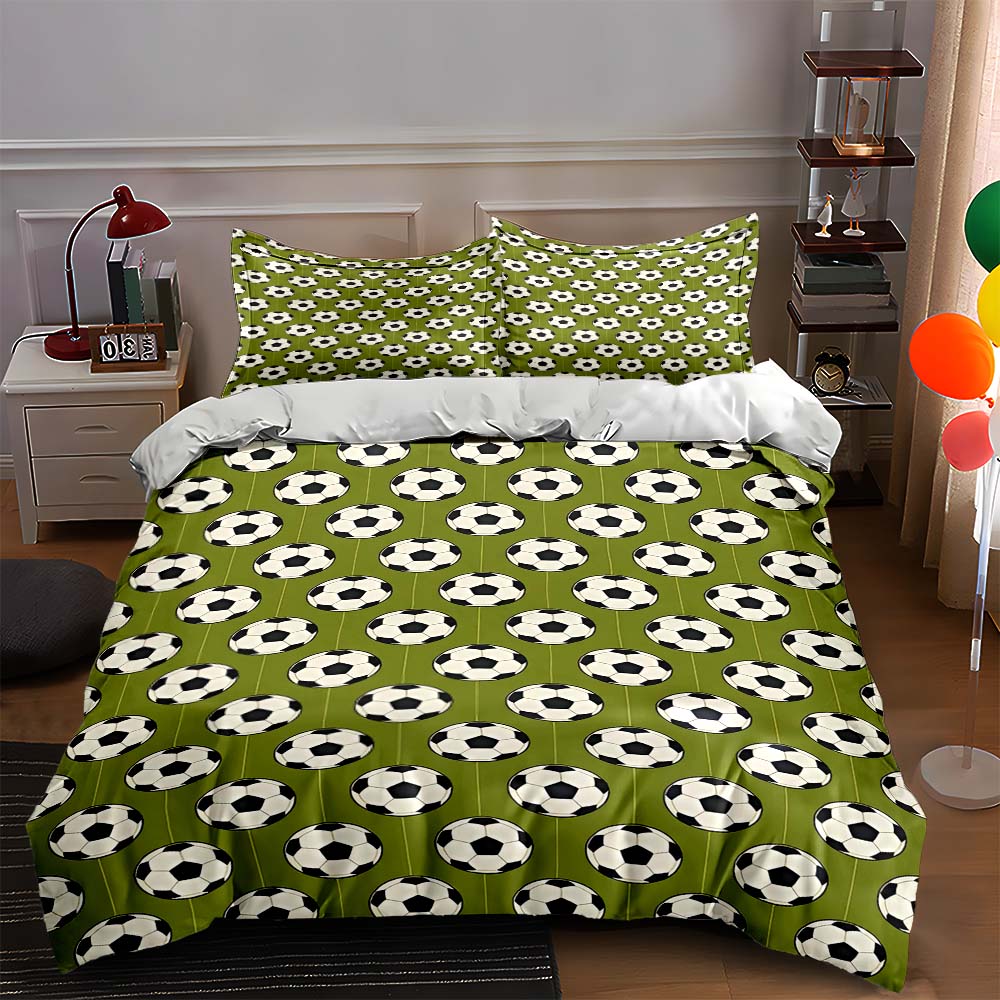 Soccer-themed design. Bedding Duvet cover sets Duvet covers Pillowcases gifts (1 * Duvet Cover 2 * Pillowcases, without duvet insert) 135x200cm
Soccer-themed design. Bedding Duvet cover sets Duvet covers Pillowcases gifts (1 * Duvet Cover 2 * Pillowcases, without duvet insert) 135x200cm