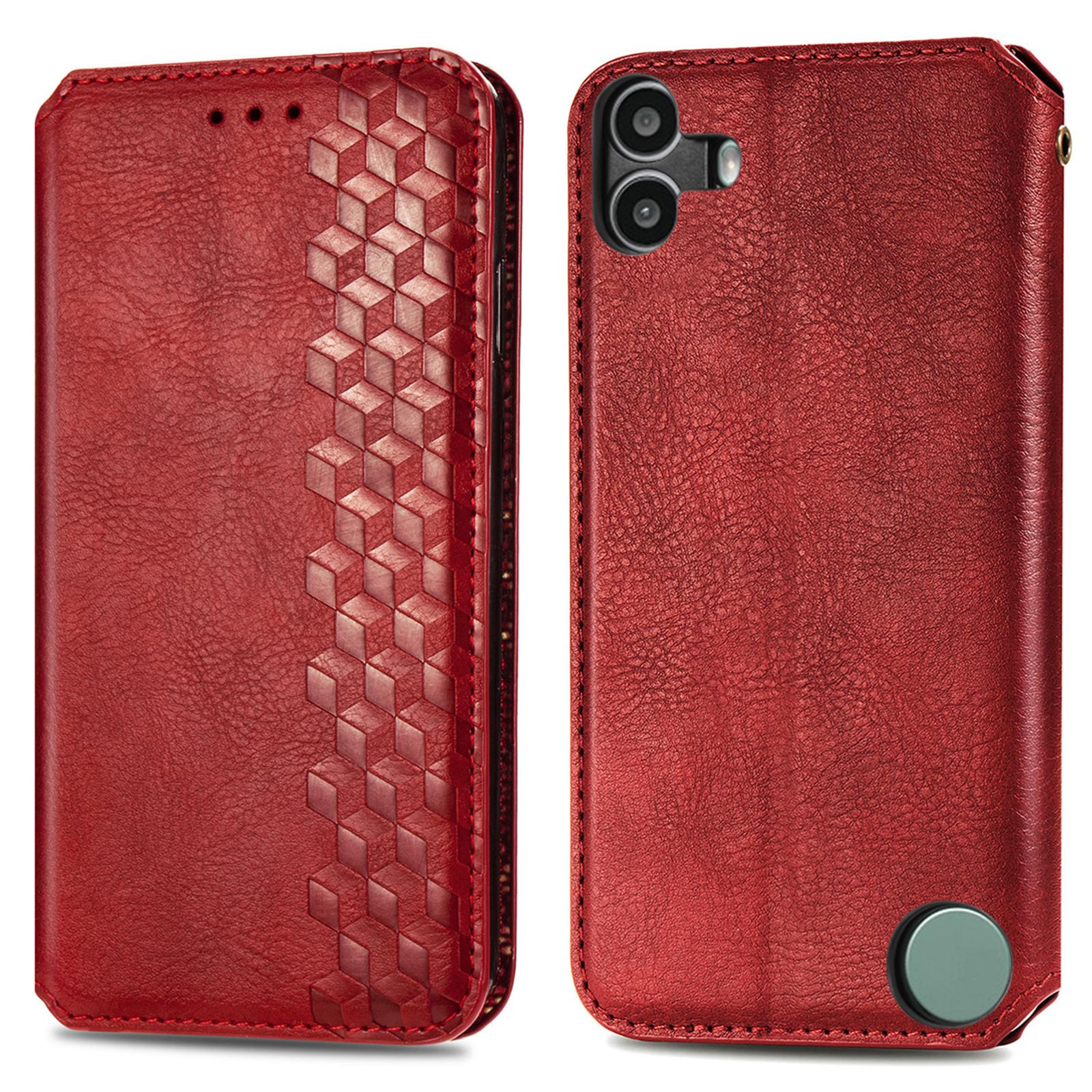 For Nothing CMF Phone 1 PU Leather Case Rhombus Imprint Wallet Stand Phone Cover Red
For Nothing CMF Phone 1 PU Leather Case Rhombus Imprint Wallet Stand Phone Cover Red
