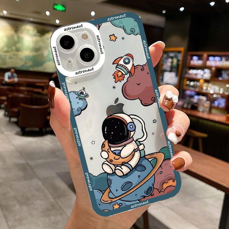 Cartoon Outer Space Astronaut Planet Clear Phone Cases For iPhone 7 8 Plus SE 2020 X XR XS 11 12 14 13 Pro Max Transparent Cover iphone13(6.1 )
Cartoon Outer Space Astronaut Planet Clear Phone Cases For iPhone 7 8 Plus SE 2020 X XR XS 11 12 14 13 Pro Max Transparent Cover iphone13(6.1 )