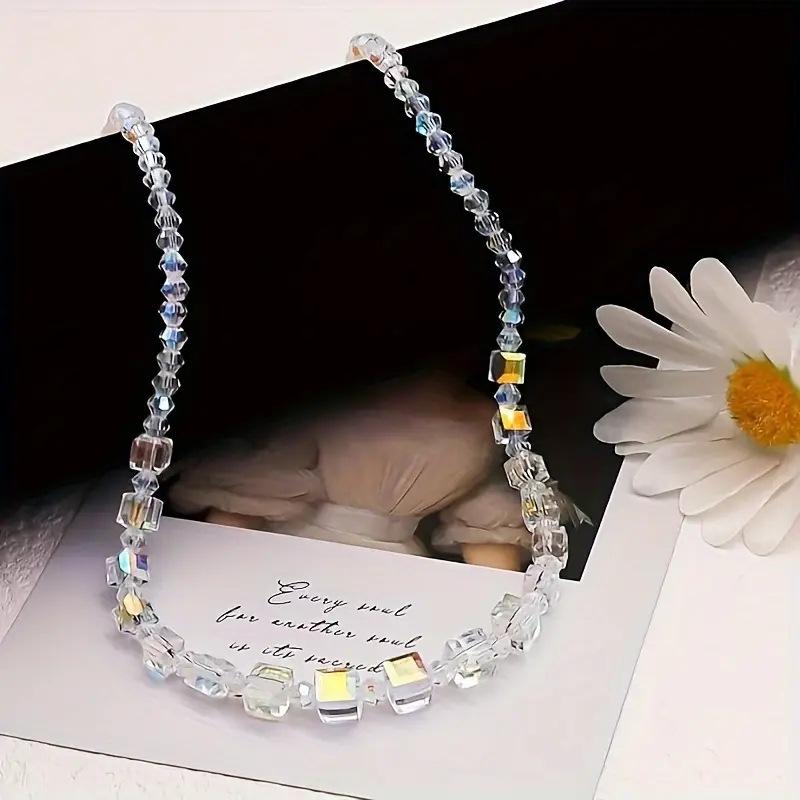 Crystal Block Necklace Fashion Minimalist Design Colorful Choker for Women Daily Wear colorful
Crystal Block Necklace Fashion Minimalist Design Colorful Choker for Women Daily Wear colorful
