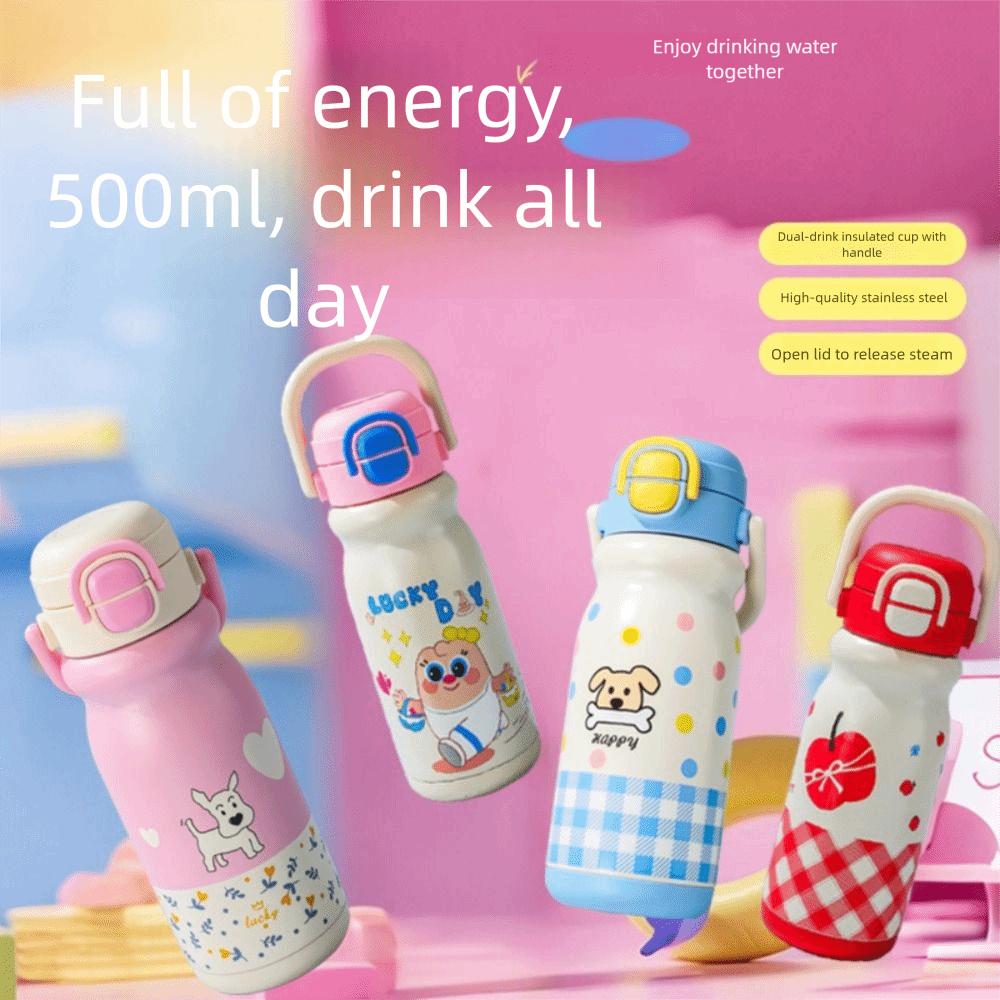 Large Capacity Cartoon Straw Cups 500ml Vacuum-insulated Bottle New Water Bottle Accessories рожевий
Large Capacity Cartoon Straw Cups 500ml Vacuum-insulated Bottle New Water Bottle Accessories рожевий