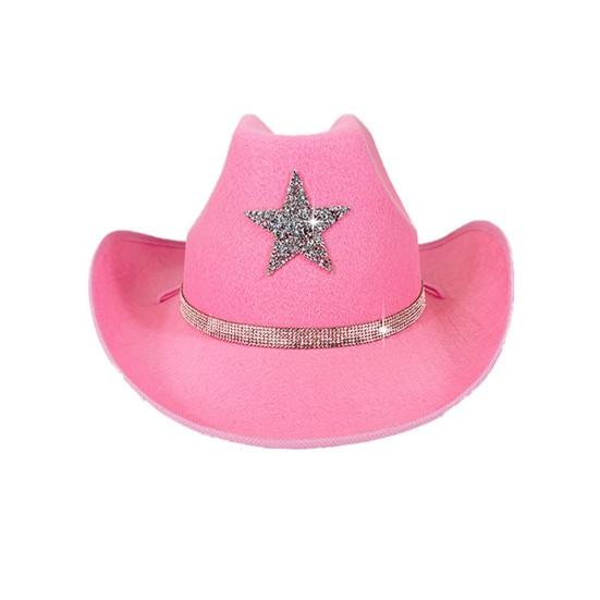 Felt Hat Sparkling Star Decor Wide Brim Western Cowboy Kids Hat Lightweight Fabric Party Festival Outdoor Hair Accessory рожевий
Felt Hat Sparkling Star Decor Wide Brim Western Cowboy Kids Hat Lightweight Fabric Party Festival Outdoor Hair Accessory рожевий