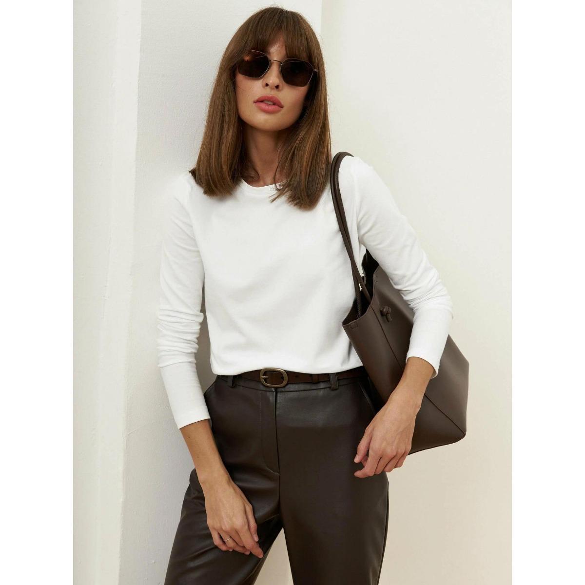 Spring New Women s 100% Cotton Long Sleeve T-Shirt, Casual Fashion Crew Neck Pullover, Versatile Basic Tee for Commute, European & American Style S белый
Spring New Women s 100% Cotton Long Sleeve T-Shirt, Casual Fashion Crew Neck Pullover, Versatile Basic Tee for Commute, European & American Style S белый