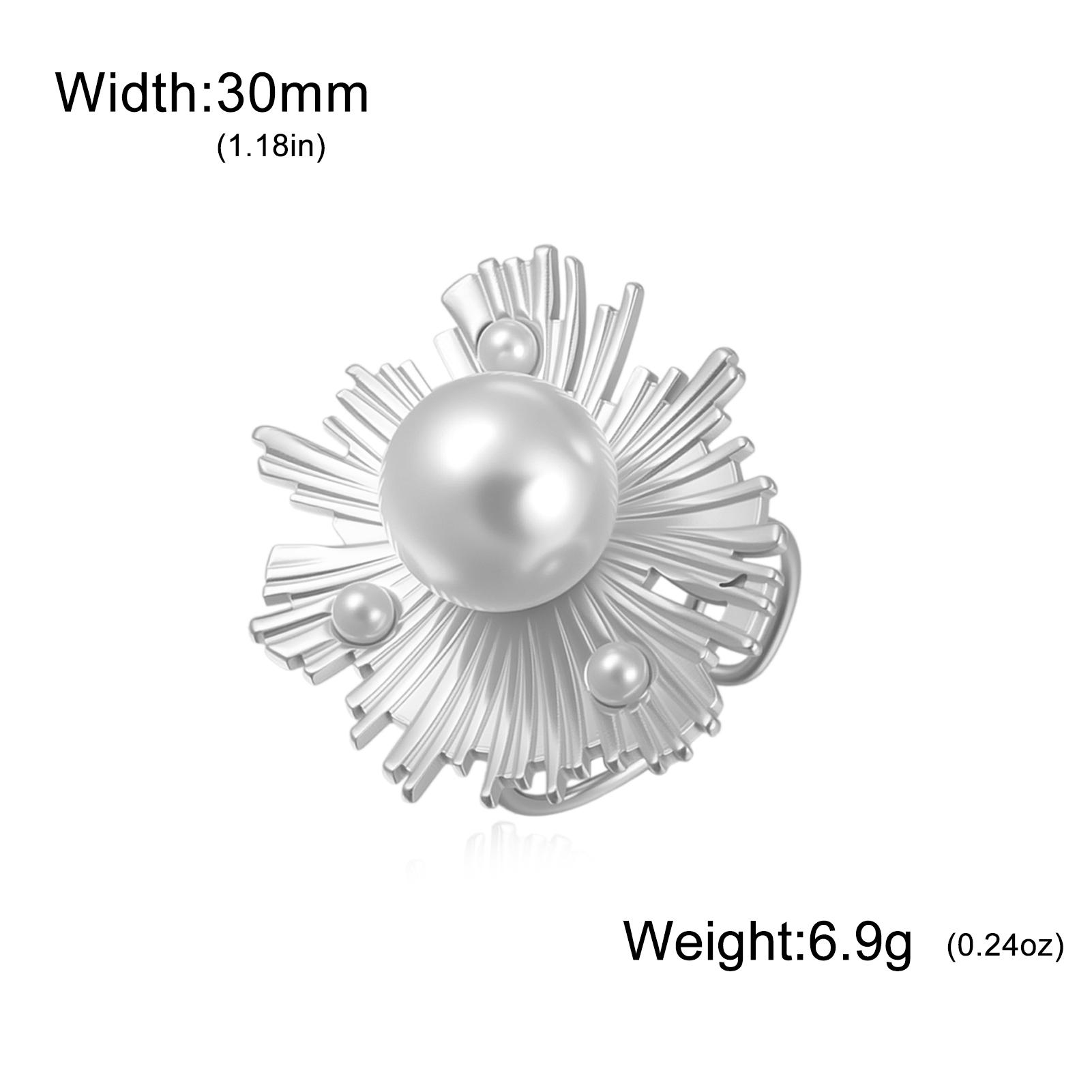 Teamer Sun Flower Pearl Open Ring Stainless Steel Finger Adjustable Rings For Women Girls Trendy Flower Jewelry Wedding Gift New resizable
Teamer Sun Flower Pearl Open Ring Stainless Steel Finger Adjustable Rings For Women Girls Trendy Flower Jewelry Wedding Gift New resizable