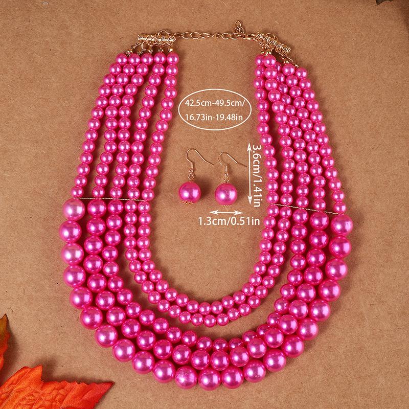 1 комплект Преувеличенное многослойное круглое ожерелье из бусин и имитации циркона и серьги Наборы с цирконом Эффектное колье-чокер ручной работы розы красного
1 комплект Преувеличенное многослойное круглое ожерелье из бусин и имитации циркона и серьги Наборы с цирконом Эффектное колье-чокер ручной работы розы красного