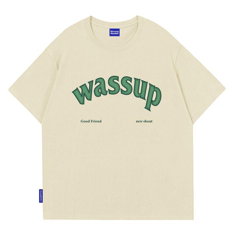 Wassup Heods Basic Large Logo Printed Short-Sleeved T-Shirt for Boys, Trendy Brand Loose Round Neck Top, Couple Wear Apricot(250g Pure Cotton Without Pilling) S
Wassup Heods Basic Large Logo Printed Short-Sleeved T-Shirt for Boys, Trendy Brand Loose Round Neck Top, Couple Wear Apricot(250g Pure Cotton Without Pilling) S