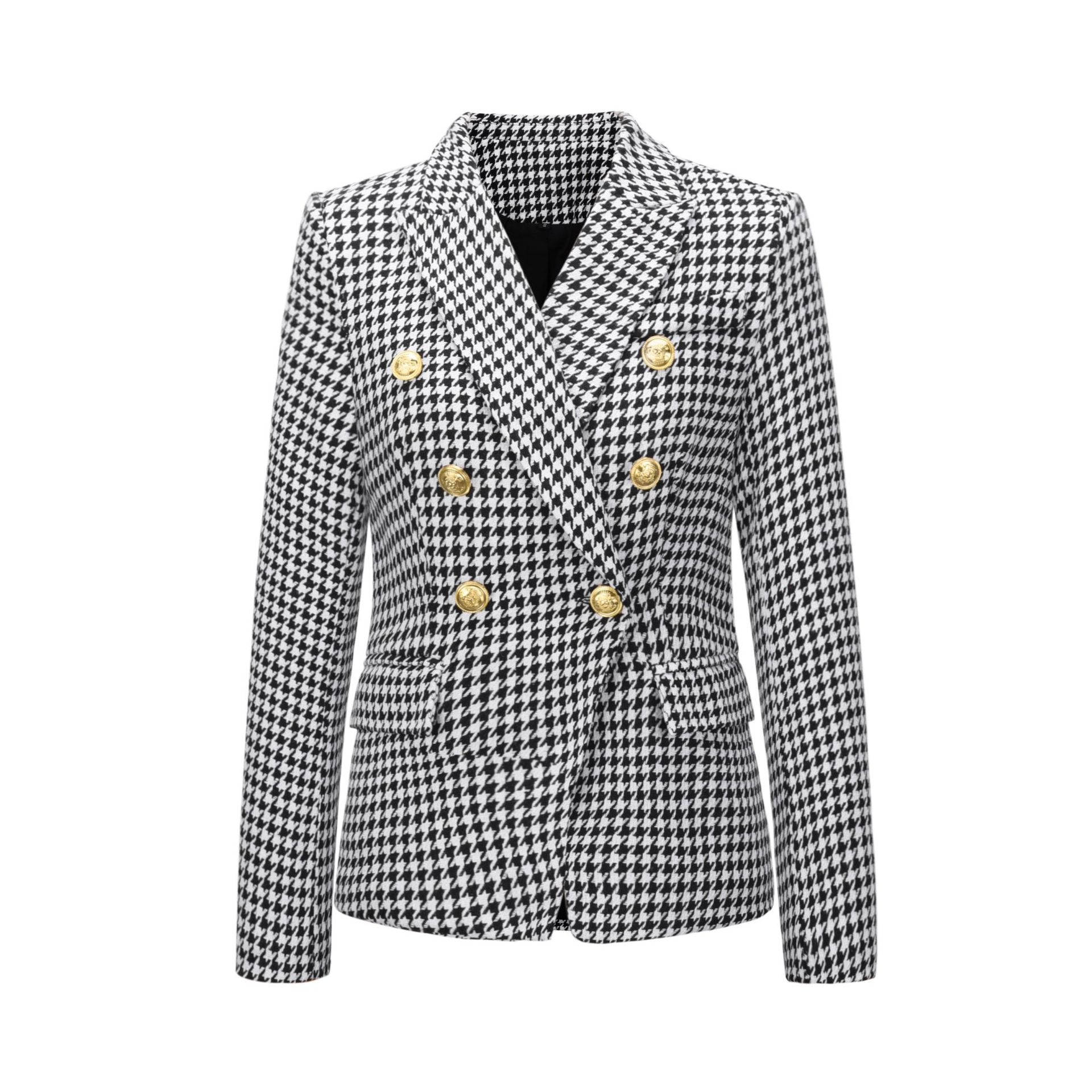 Women Blazer Coats Double Breasted Button Jackets Plaid Long Sleeve Pockets Office Work Turn Down Collar Jacket XXL черный белый
Women Blazer Coats Double Breasted Button Jackets Plaid Long Sleeve Pockets Office Work Turn Down Collar Jacket XXL черный белый