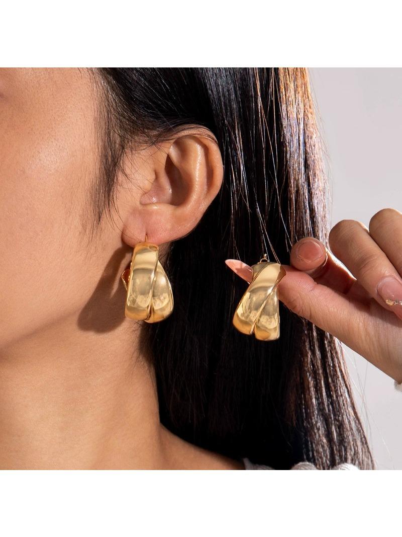 Stainless Steel Chunky Hoop Earrings for Women Girls Gold Color Double Thick Round Circle Drop Earrings Statement Zircon Gift золотой
Stainless Steel Chunky Hoop Earrings for Women Girls Gold Color Double Thick Round Circle Drop Earrings Statement Zircon Gift золотой