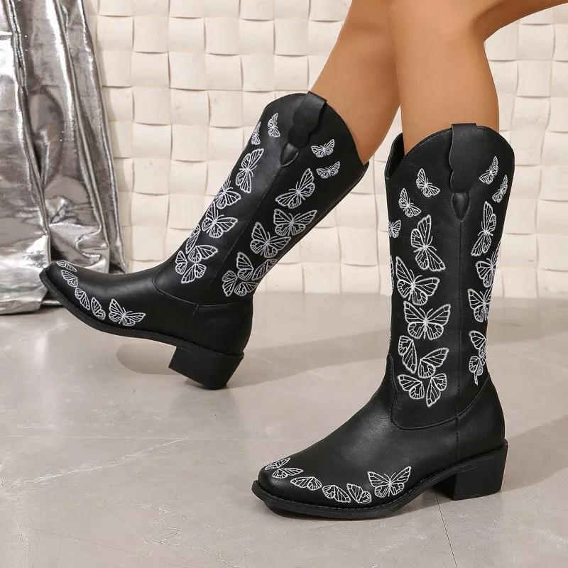2024 Solid Ladies Shoes Slip on Mid-Ice Boots Elegant Daily Boots Women Square Toe Embroidery Square Healing Shoes Women
2024 Solid Ladies Shoes Slip on Mid-Ice Boots Elegant Daily Boots Women Square Toe Embroidery Square Healing Shoes Women