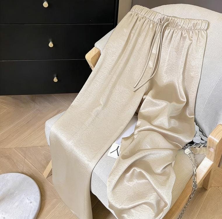 Women s 2026 Spring/Summer National Style Elastic Waist Jacquard Satin Wide Leg Pants 2XL (Weight 135-150 Jin) шампанського
Women s 2026 Spring/Summer National Style Elastic Waist Jacquard Satin Wide Leg Pants 2XL (Weight 135-150 Jin) шампанського