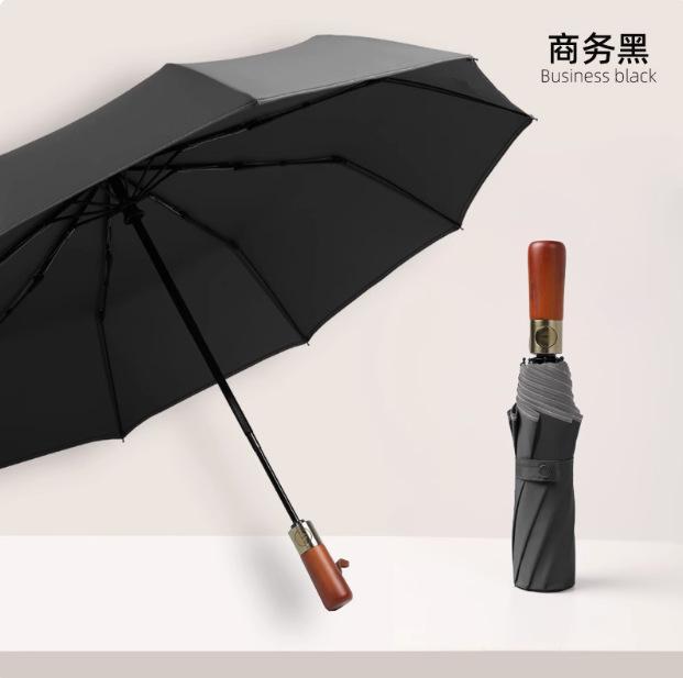 Светоотражающая полоса ткань высокой плотности автоматический зонт с десятью спицами, матовая деревянная ручка, трехсложный зонт, деловой простой зонт 25 inch plus large чёрный
Светоотражающая полоса ткань высокой плотности автоматический зонт с десятью спицами, матовая деревянная ручка, трехсложный зонт, деловой простой зонт 25 inch plus large чёрный
