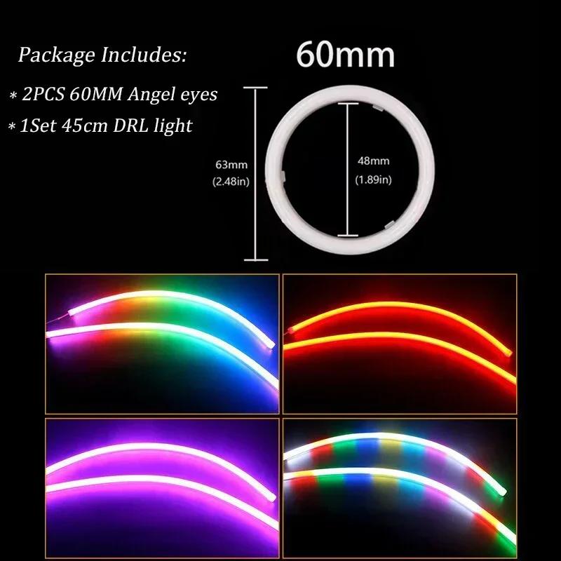 RGB Color-Chasing Revolving Dynamic Angel Eyes Turn Signals Light Bluetooth Wireless Control LED Sequential Flowing Strip Light Colorful
RGB Color-Chasing Revolving Dynamic Angel Eyes Turn Signals Light Bluetooth Wireless Control LED Sequential Flowing Strip Light Colorful