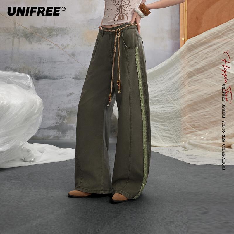 UNIFREE 2026 Spring Retro Lace Wide-Leg Casual Pants with Belt M
UNIFREE 2026 Spring Retro Lace Wide-Leg Casual Pants with Belt M