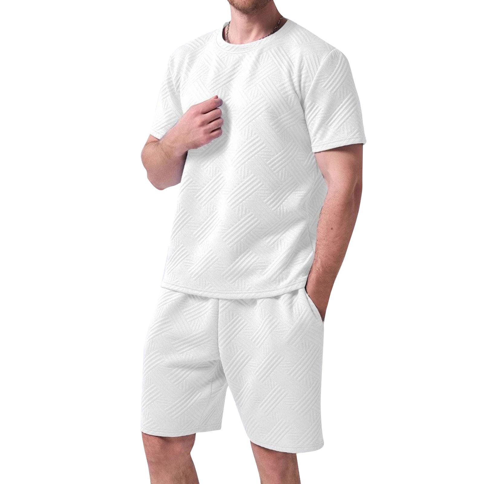 Men s -color Two-piece Loose Suit, Casual Lapel Short-sleeved Shirt And Vacation Shorts Two-piece Set XL білий
Men s -color Two-piece Loose Suit, Casual Lapel Short-sleeved Shirt And Vacation Shorts Two-piece Set XL білий