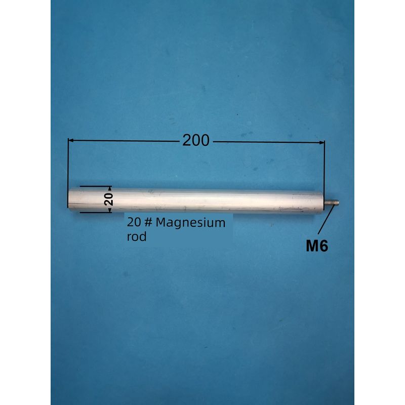 Electric Water Heater Universal Accessories Inner Tank High Corrosion Protection High-Purity Magnesium Rod in Stock New Product Promotion Magnesium Rod 20*200#M6
Electric Water Heater Universal Accessories Inner Tank High Corrosion Protection High-Purity Magnesium Rod in Stock New Product Promotion Magnesium Rod 20*200#M6