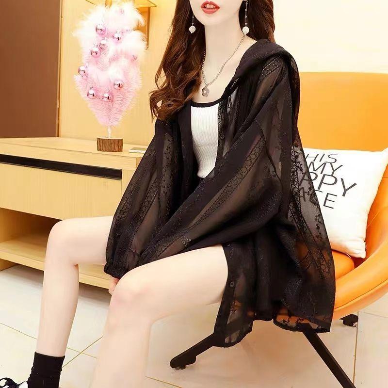 Women s Sun Protection Jacket Summer Ladies Outdoor Breathable Wild Loose Hooded Thin Female Sun Protection Clothing XS чорний
Women s Sun Protection Jacket Summer Ladies Outdoor Breathable Wild Loose Hooded Thin Female Sun Protection Clothing XS чорний