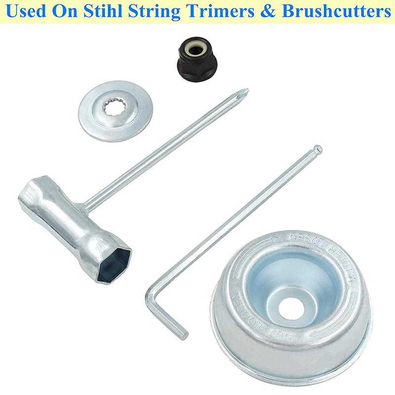 For Stihl FS120/FS130 Trimmer Brush Cutter Metal Wrench Collar Nut Rider Plate Thrust Washer Accessory Kit Type A
For Stihl FS120/FS130 Trimmer Brush Cutter Metal Wrench Collar Nut Rider Plate Thrust Washer Accessory Kit Type A