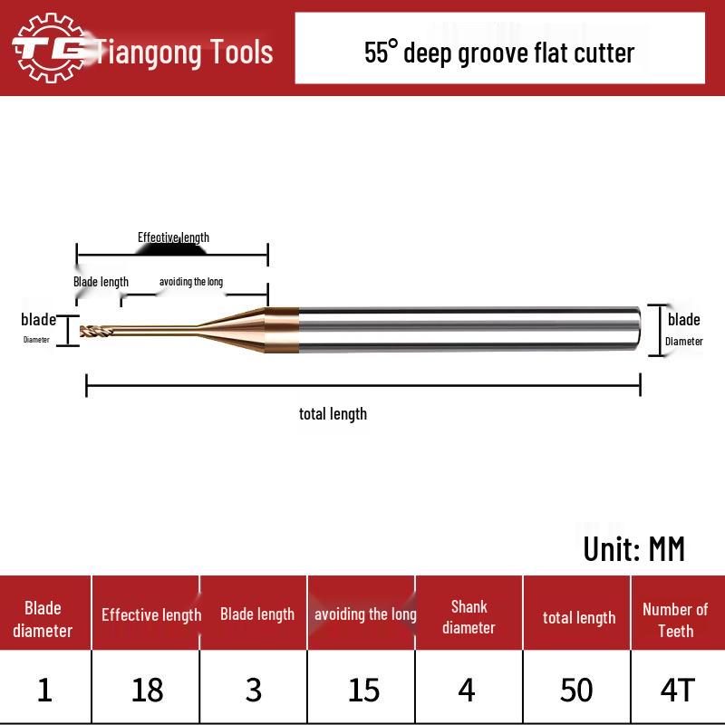 Фреза Tiangong из вольфрамовой стали с длинной шейкой и глубокой канавкой, 2 лезвия, для прецизионной обработки малых диаметров, 0.3-2.0мм
Фреза Tiangong из вольфрамовой стали с длинной шейкой и глубокой канавкой, 2 лезвия, для прецизионной обработки малых диаметров, 0.3-2.0мм