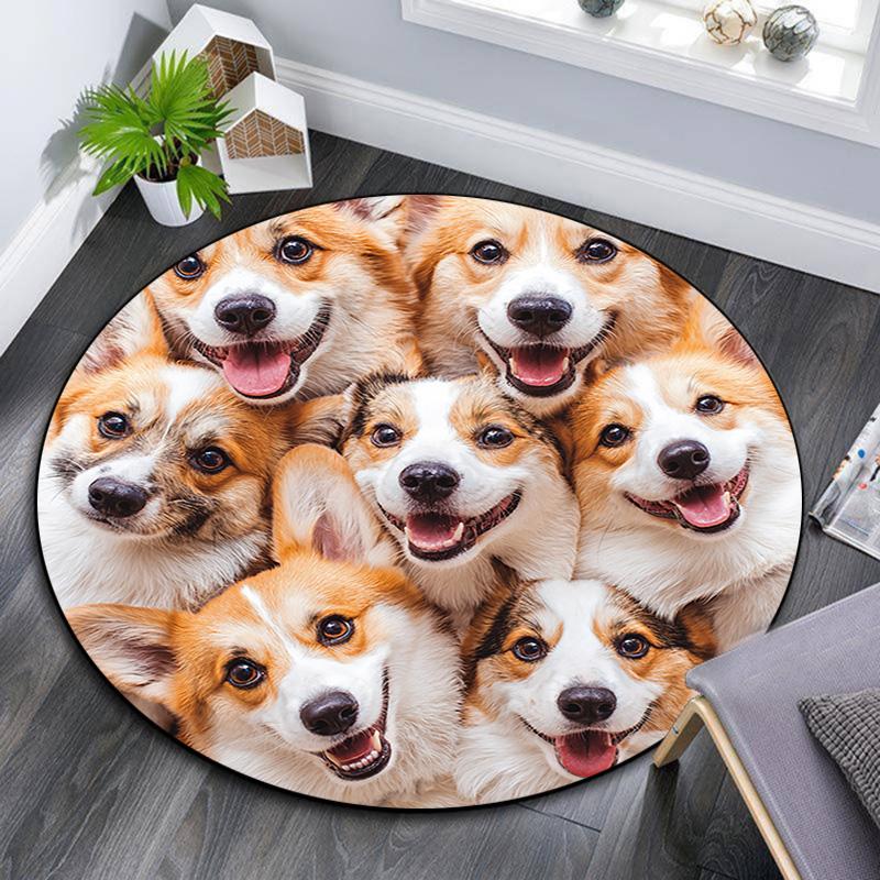 Corgi Round Area Rug,Carpet Rug for Living Room Bedroom Sofa Playroom Decor,Non-slip Floor Mat 80cmx80cm
Corgi Round Area Rug,Carpet Rug for Living Room Bedroom Sofa Playroom Decor,Non-slip Floor Mat 80cmx80cm