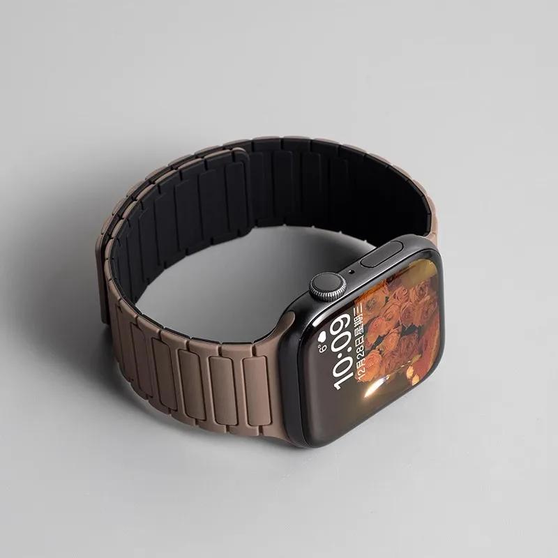 Silicone Strap for Apple Watch 46mm 42mm 49mm 45mm 41mm 44mm 40mm Magnetic Band for IWatch Ultra 2 Series 11 10 9 8 7 6 SE 5 4 3 S10-46mm 42 44 45 49
Silicone Strap for Apple Watch 46mm 42mm 49mm 45mm 41mm 44mm 40mm Magnetic Band for IWatch Ultra 2 Series 11 10 9 8 7 6 SE 5 4 3 S10-46mm 42 44 45 49