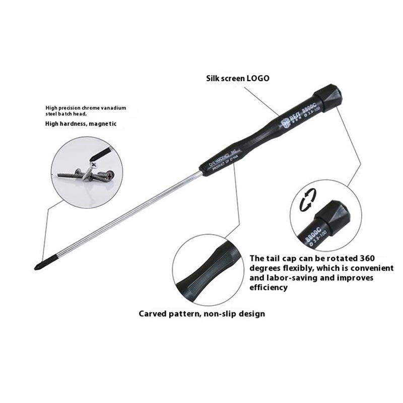 BEST BST-8800C 100mm Precision Dismantling Screwdriver for Phone and Computer Repair Type A
BEST BST-8800C 100mm Precision Dismantling Screwdriver for Phone and Computer Repair Type A