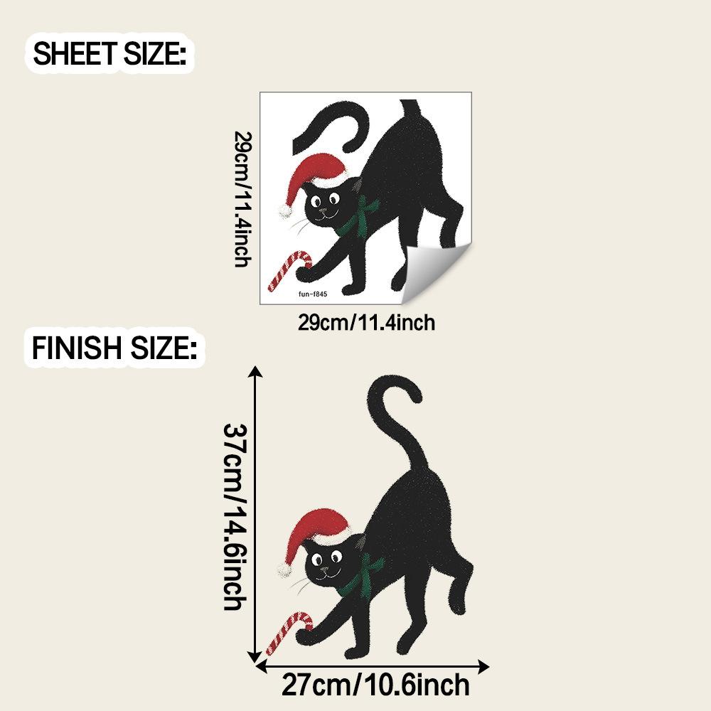 Персонализированные наклейки на стену для украшения дома и праздника с черными кошками в рождественских шляпах
Персонализированные наклейки на стену для украшения дома и праздника с черными кошками в рождественских шляпах