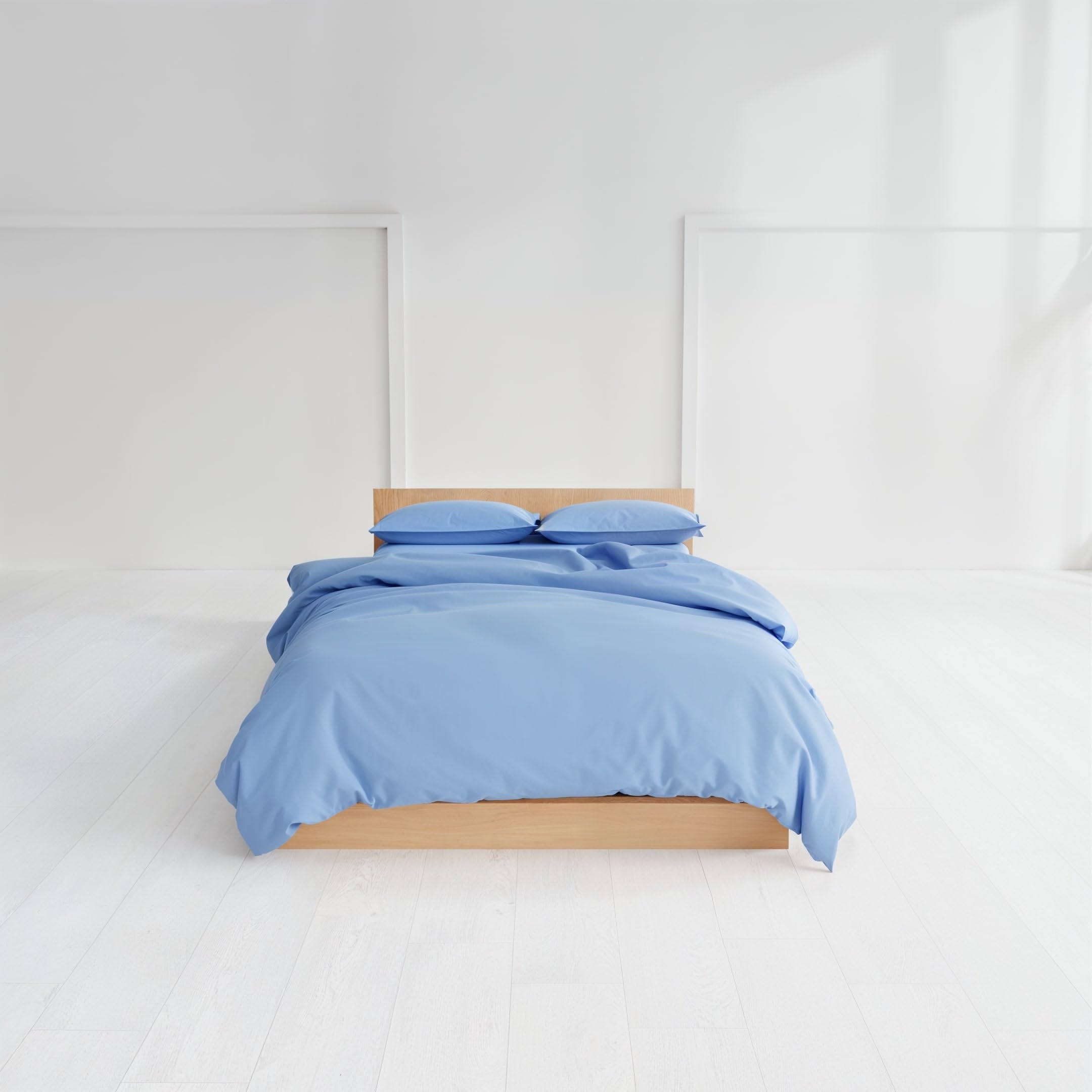 offtime Plain Duvet Cover Set Double Blue Duvet Cover Fitted Sheet Pillowcase (2 Pieces)
offtime Plain Duvet Cover Set Double Blue Duvet Cover Fitted Sheet Pillowcase (2 Pieces)