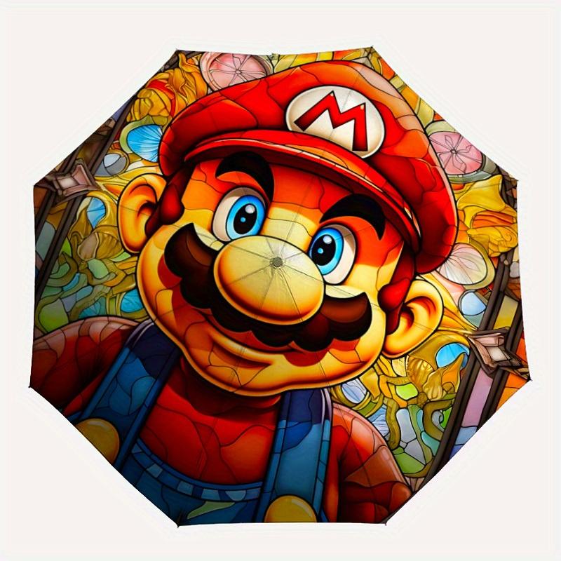 Mario StainedGlass Automatic Folding Cute Windproof Umbrella - Lightweight, Retractable Design with 8-Rib Durability, Perfect for Outdoor Ad
Mario StainedGlass Automatic Folding Cute Windproof Umbrella - Lightweight, Retractable Design with 8-Rib Durability, Perfect for Outdoor Ad