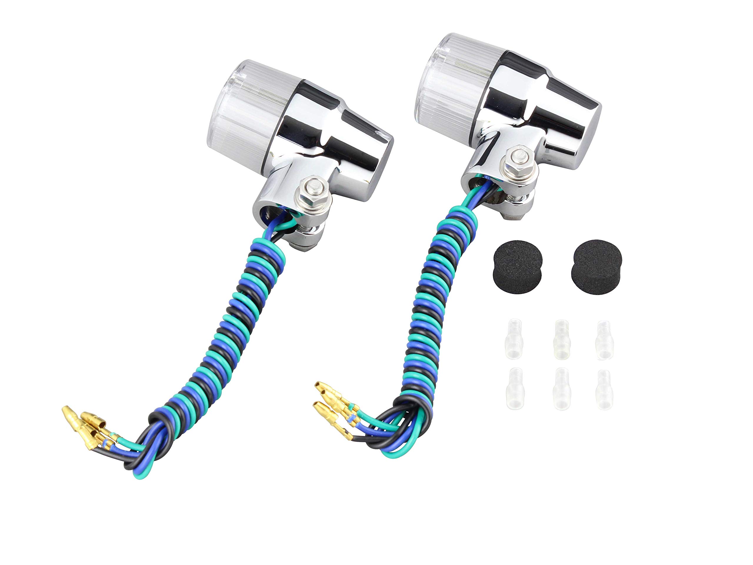 POSH FAITH Motorcycle Accessories Superbike Mini Type Turn Signal for Double Plated Lens 093433 Bulbs, Body/Clear
POSH FAITH Motorcycle Accessories Superbike Mini Type Turn Signal for Double Plated Lens 093433 Bulbs, Body/Clear