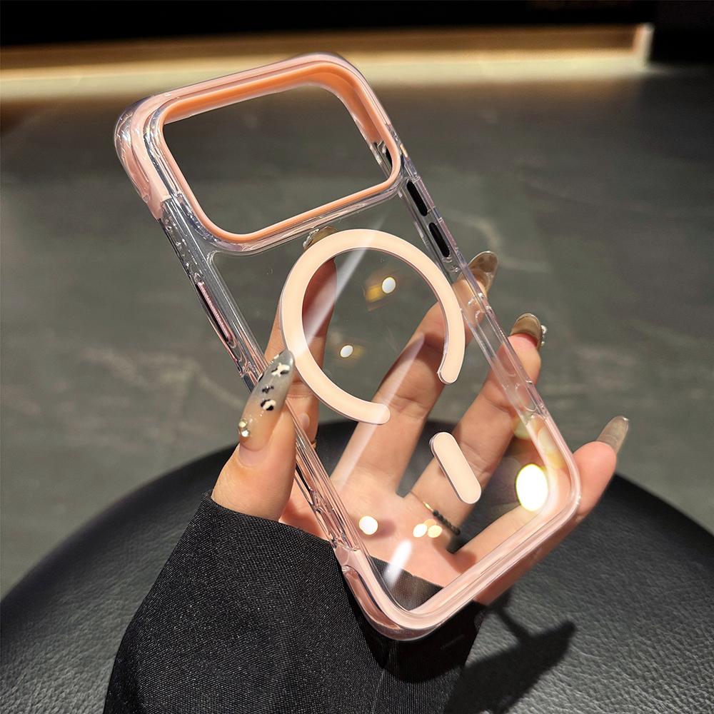 Luxury Two Tone Airbag Four Corner Transparent For Magsafe Case For iPhone 17 16 15 Pro Max Magnetic Charge Shockproof Cover iPhone 15 розовый
Luxury Two Tone Airbag Four Corner Transparent For Magsafe Case For iPhone 17 16 15 Pro Max Magnetic Charge Shockproof Cover iPhone 15 розовый
