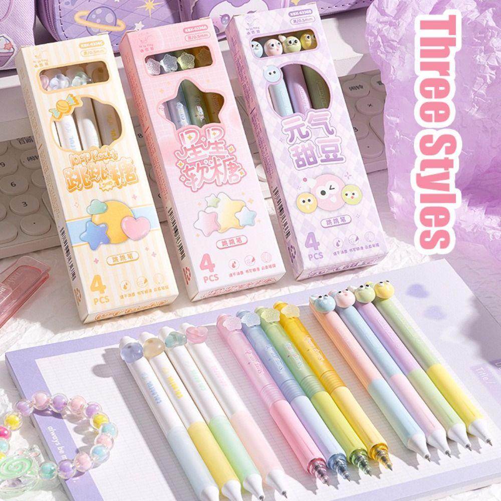 4PCS/Box Jumping Candy Series Neutral Pen Press Using Ballpoint Pen High Quality Gel Pen Gift Vibrant Sweet Bean
4PCS/Box Jumping Candy Series Neutral Pen Press Using Ballpoint Pen High Quality Gel Pen Gift Vibrant Sweet Bean
