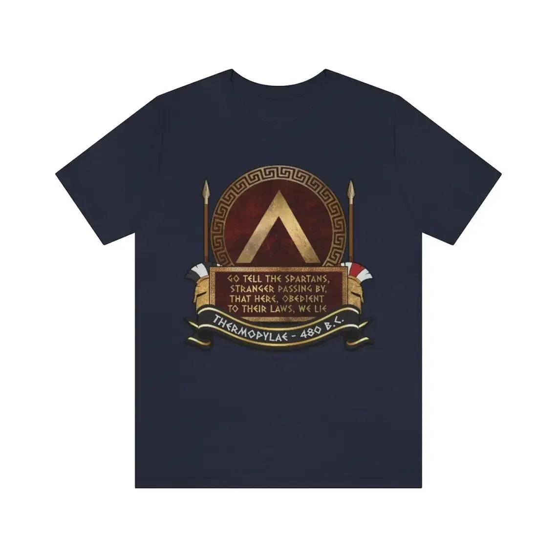 Battle of Thermopylae Tribute Spartan Epitaph Sparta Shield TShirt 100 Cotton ONeck Summer Short Sleeve Casual Mens Tshirt 4XL
Battle of Thermopylae Tribute Spartan Epitaph Sparta Shield TShirt 100 Cotton ONeck Summer Short Sleeve Casual Mens Tshirt 4XL