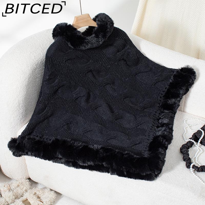 BITCED Women s Fall/Winter Wool-Fur Collar Chunky Cable-Knit Pullover Hooded Sweater One size чёрный
BITCED Women s Fall/Winter Wool-Fur Collar Chunky Cable-Knit Pullover Hooded Sweater One size чёрный