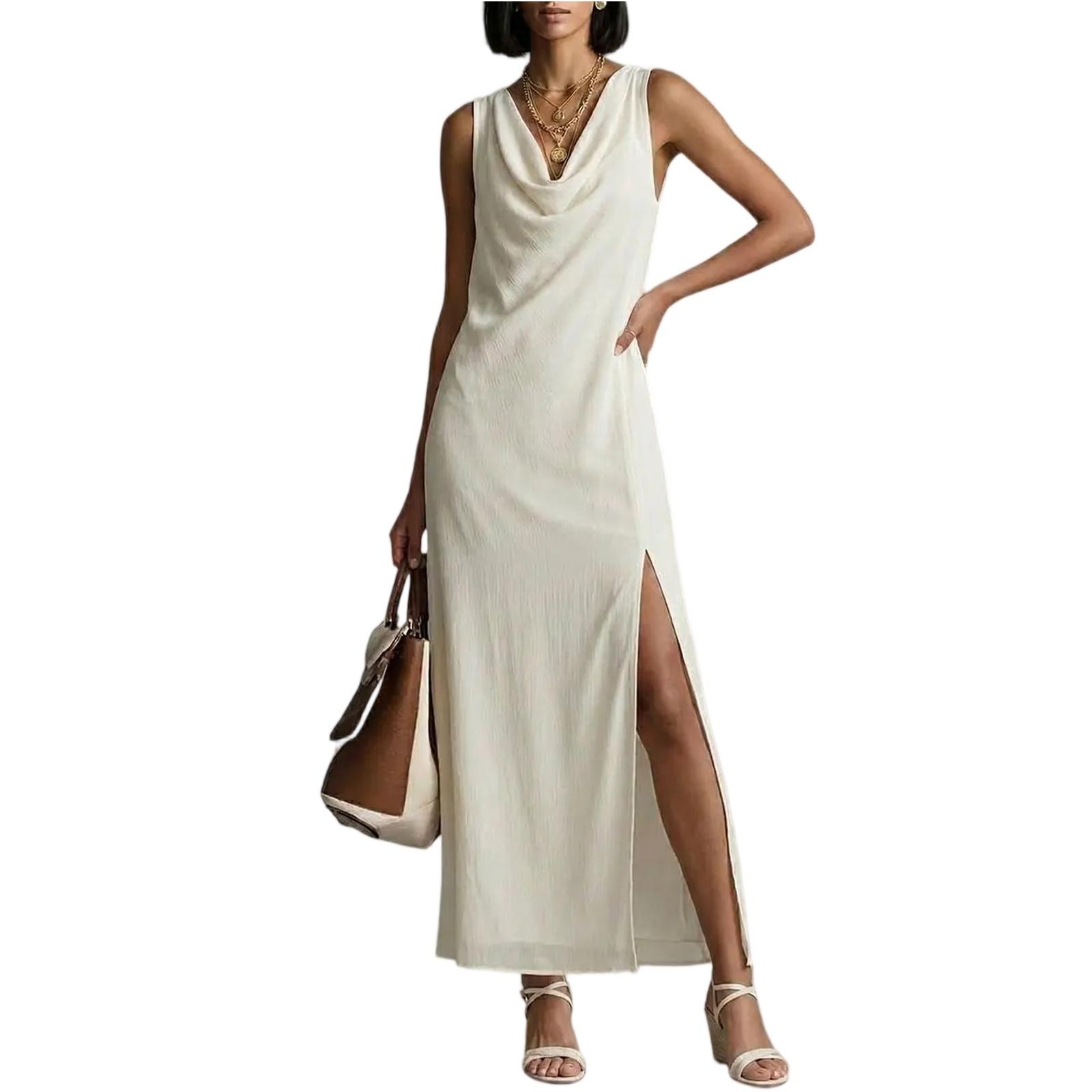 Ladies Casual And Fashionable Slit Neckline Sleeveless Dress XL білий
Ladies Casual And Fashionable Slit Neckline Sleeveless Dress XL білий