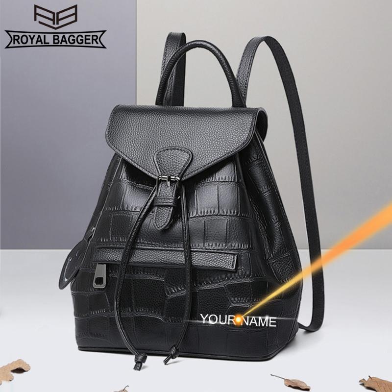 Royal Bagger Рюкзак из натуральной коровьей кожи для женщин Модная сумка через плечо с рисунком крокодила большой емкости 8384
Royal Bagger Рюкзак из натуральной коровьей кожи для женщин Модная сумка через плечо с рисунком крокодила большой емкости 8384